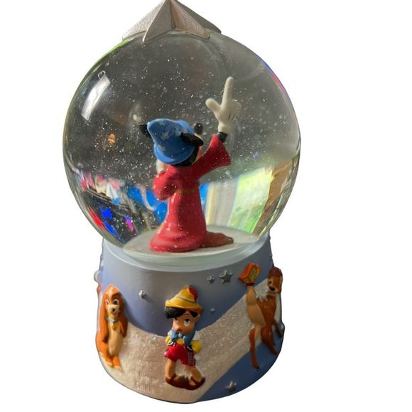 Disney Store Mickey Mouse Sorcerer Wizard Fantasia Alice Donald Bambi Snow Globe - Picture 5 of 8